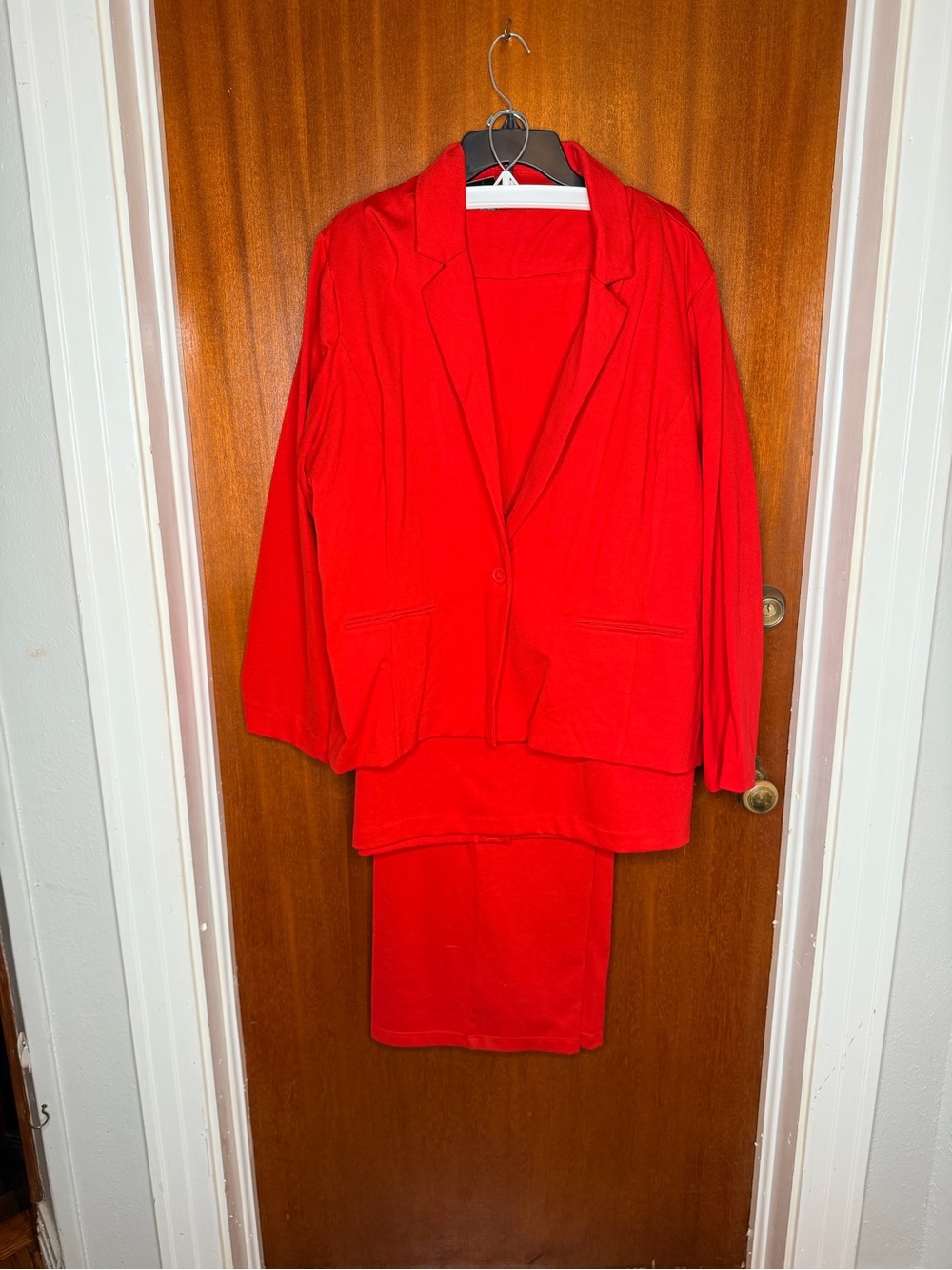 Red Three-Piece Suit